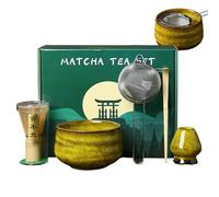 matchaBowl and Whisk Set - Complete matchaKit, 5-Piece Tea Set | Whisk, Scoop, and Bowl for Daily Tea Rituals, Japanese-Style Brewing at Home, Sharing with Guests, or Festive Gift Giving