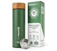 Matchaeco 500ml Insulated Matcha Flask - Double Wall Stainless Steel Vacuum Bottle for Hot & Cold Drinks - Leakproof Reusable Travel Cup for Matcha, Tea & Coffee