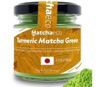 Matchaeco 50g Japanese Turmeric "Golden Glow" Matcha Green Tea Powder |Authentic Stone Ground Ceremonial Grade From Japan | Pesticide-Free | Recyclable Jar | Vegan Gift | Matcha (50g T)