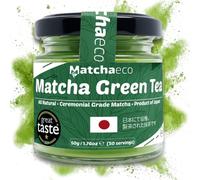 Matchaeco Japanese Matcha Green Tea Powder 50g | Premium Ceremonial Grade, Stone-Ground Matcha from Japan | Matcha for Lattes, Smoothies & Tea | Pesticide-Free, Vegan | Recyclable Jar