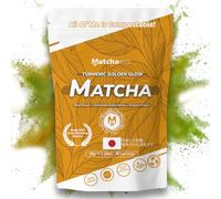 Matchaeco Japanese Turmeric Matcha 'Golden Glow' Green Tea Powder 30g | Ceremonial Grade | Compostable Eco Pouch | Natural Energy, Focus & Antioxidants | Vegan (30g T)