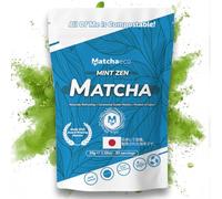 Matchaeco Mint Zen Matcha Powder 30g - Japanese Ceremonial Green Tea with Natural Peppermint, Smooth Fresh Mint Matcha, Eco Compostable Pouch, Vegan Energy Tea