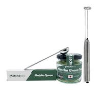Matchaeco Modern Ceremonial Matcha Starter Set | 50g Japanese Ceremonial Grade Matcha | Electric Whisk, Scoop & Glass Jar | Vegan | Antioxidant-Rich | Gift-Ready