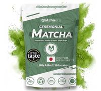 Matchaeco Smooth Japanese Matcha Green Tea Powder 100g - Ceremonial Grade Stone-Ground Matcha, Non-Bitter Daily Energy Tea, Eco-Friendly Refill Pouch, Vegan