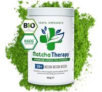 MatchaTherapy 30+ | ORGANIC Matcha Tea Powder | 60g | At least 30mg/g tested EGCG Catechin Content | Supports Immune System & Energy Levels | Ceremonial Grade | Green Tea from Japan