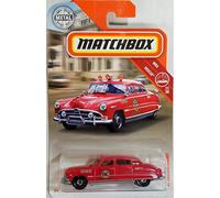 Matchbox 1:64 Scale Die-Cast Car, 1951 Hudson Hornet, Red, 8" L x 6" W x 2" H, Portable, Emergency Vehicle, Ages 3+