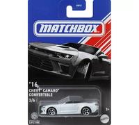 Matchbox 1:64 Scale Diecast '16 Chevy Camaro Convertible, White, 3/6 Series