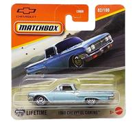 Matchbox - 1960 Chevy EL Camino - MBX Road Trip 02/100 - JFT05 - Short Card - Light Blue Metallic - Chevrolet - Superfast Lesney - Mattel 2024-1:64