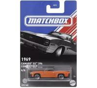 Matchbox 1969 Chevrolet Camaro SS 396 Convertible, 1:64 Scale Die Cast, Orange, 4/6
