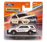 Matchbox - 2016 Ford Intreceptor Utility - MBX Rescue 96/125 - JBT12 - Short Card - County Police - Superfast Lesney - Mattel 2025-1:64