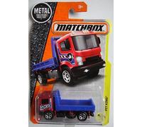 Matchbox 2017 MBX Construction Pit King (Flat Bed Truck) 81/125, Red and Blue