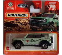 Matchbox 2021 Ford Bronco 25/100 Series 2023 Light Green Light Green National Parks Model Car for Kids (Unisex) Car, 1:24 Scale, 11 x 11 x 4 cm, 1 Piece, No Batteries Required