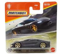 Matchbox - 2021 Koenigsegg Gemera - MBX Road Trip 55/125 - JBR59 - Short Card - Matte Black - Superfast Lesney - Mattel 2025-1:64
