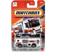 Matchbox 2021 Scania XT Fire Truck [White] 08/125, 1:64 Scale Diecast Toy Vehicle