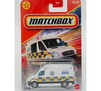 Matchbox 2024 Mercedes Benz Sprinter Ambulance Die Cast Vehicle, 1:64 Scale, 35/125