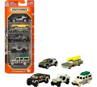 Matchbox 5-Pack of 1:64 Scale Vehicles, 5 Toy Car Collection of Real-World Replicas for Kids Age 3+