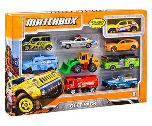 Matchbox 9-Pack Vehicles, Collection of 9 1:64 Scale Die-Cast Toy Cars Featuring Real-World Replicas of Recognizable Vehicles for Collectors and Kids 3 Years Old & Older, X7111