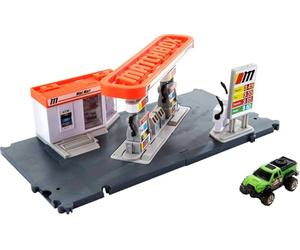 Matchbox Action Drivers Matchbox Fuel Station Playset & Toy Car | Gas Station-Themed Set with 1:64 Scale Vehicle, Pretend Pumps & Car-Activated Features, Connect to Other Sets, GVY84
