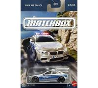 Matchbox BMW M5 Police [Silver & Blue] 02/05, 1:64 Scale Diecast Toy Vehicle