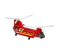 Matchbox Collectible Die-Cast Metal Sky Busters Inspired by Boeing CH-47 Chinook Tandem Rotor Helicopter - HLJ21 ~ Heavy Lift Twin Engine Red Transport ~ Includes Playmat