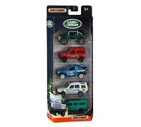 Matchbox DPT09 - 5 Car Pack - Land Rover 1:64 Scale Diecast Toy Vehicles - Styles May Vary