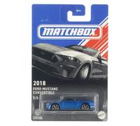 Matchbox Ford Mustang Convertible Diecast Car, 2018, Blue, 1:64 Scale