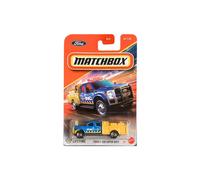 Matchbox Ford F-550 Super Duty Diecast Car, 1:64 Scale, Blue/Yellow, #41/125