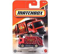Matchbox Garbage King Dump Truck [Red] 99/125, 1:64 Scale Diecast Toy Vehicle