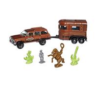 Matchbox Hitch & Haul Die-cast Vehicle Playset - Cowboy Rodeo Round-Up ~ 6 Piece Set ~ SUV Inspired by 1988 Wagoneer ~ Includes Horse Trailer, Cowboy on Horse, Cowboy Standing and Two Cacti