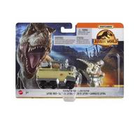 Matchbox Jurassic World Transporter With Velociraptor Top