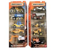 Matchbox MBX Construction Bundle of 2 x 5-Pack Die-Cast Vehicle Set, Ages 3+