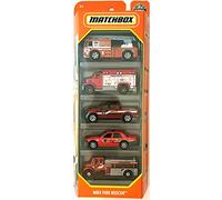 Matchbox MBX Fire Rescue 5 Pack, 1:64 Scale Vehicles