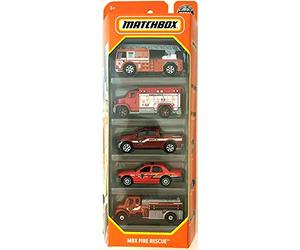 Matchbox MBX Fire Rescue 5 Pack, 1:64 Scale Vehicles