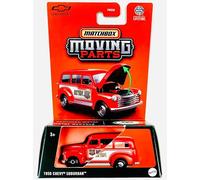 Matchbox Moving Parts 1950 Chevy Suburban, 1:64 Scale Diecast Car, Red