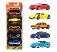 Matchbox Porsche Heroes 5-Pack [911 Cabriolet, 918 Spyder, 1971 914, 911 Targa, 911 GT3] 1:64 Scale Diecast Toy Vehicles