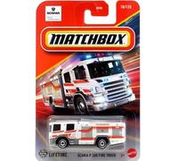 Matchbox Scania P 360 Fire Truck [White] 16/125, 1:64 Scale Diecast Car