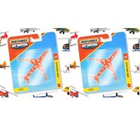Matchbox Sky Busters (Assorted Styles, One Random Item), Toy Airplane, Helicopter, Space Shuttle, Jet or Other Aircraft Replica with Rolling Wheels and/or Spinning Propellers, JDJ05 (Pack of 2)