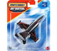 Matchbox Sky Busters Boeing F/A-18 Super Hornet [Black & Red] 15/32, 1:64 Scale Diecast Toy Vehicle