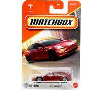 Matchbox Tesla Model 3 [Red] 04/125, 1:64 Scale Diecast Toy Vehicle