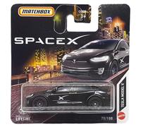 Matchbox - Tesla Model X - MBX SpaceX 75/100 - HVN43 - Short Card - Black - Crew Transport Vehicle - Superfast Lesney - Mattel 2024-1:64