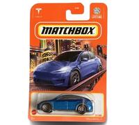 Matchbox Tesla Model Y 1:64 Scale Die-Cast Car, Blue, 3/100