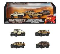 Matchbox Toy Cars, Desert Chase Escape 4-Pack of 1:64 Scale Die-Cast SUVs from the Movie, Includes Toyota 4Runner with Exclusive Deco, Collectible Set