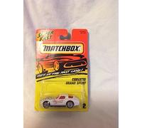 MATCHBOX WHITE CORVETTE GRAND SPORT THE WIDOW RED WINDOWS SPIDER ON HOOD #2 SUPER FAST 1995 MATCHBOX