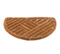 matches21 HOME & HOBBY Draht-Bürsten Coconut Mat, Natural, Semi-Circular, 40 x 60 cm, Weatherproof Doormat Outdoor Dirt Trapper Mat