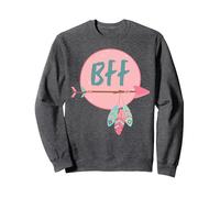 Matching Bff Best Friends Forever Girls Boho Matching BFF Sweatshirt, Adult Unisex, Dark Heather Grey, XX-Large
