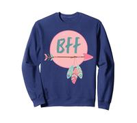 Matching Bff Best Friends Forever Girls Boho Matching BFF Sweatshirt, Adult Unisex, Navy Blue, Small