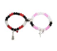 Matching Bracelets for Couples，Friendship Beads Bracelets 2PCS Pinky Promise Best Friends Distance Matching Bracelet for Relationship Bracelets for Couples Friends Jewelry Gifts for Best Friend, One