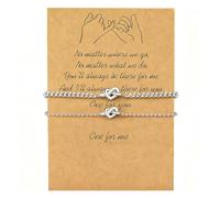 Matching Bracelets for Couples Gold Silver Plated Non Tanish Knot Love Chain Adjustable Permanent Forever Dainty Jewelry Gifts for Valentine's Day Birthday, L, no gemstone