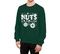 Matching Chestnuts Funny Christmas Couples Joke Sweatshirt Long-sleeved crew neck sweatshirt with a printed pattern