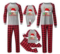 Matching Christmas Family Pyjamas Matching Christmas Pyjamas for Womens Mens Kids Baby Longe Sleeve Crewneck Xmas Autumn Pyjamas Pjs for Family Sleepwear Nightwear Lounge Wear for Couples Grey